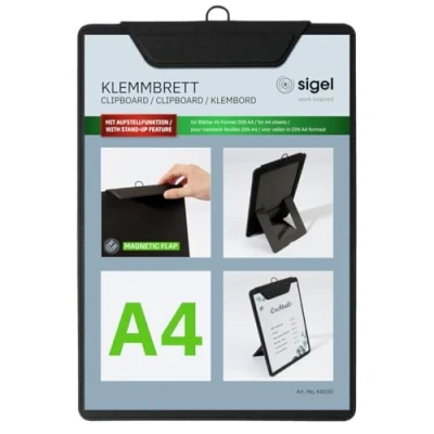 Afbeelding van Menukaart klembord Sigel A4 zwart