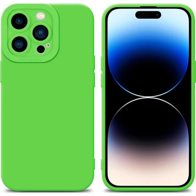 Afbeelding van Cadorabo Hoesje geschikt voor Apple iPhone 14 PRO in Fluid GROEN Beschermhoes gemaakt van flexibel TPU silicone Cover Case