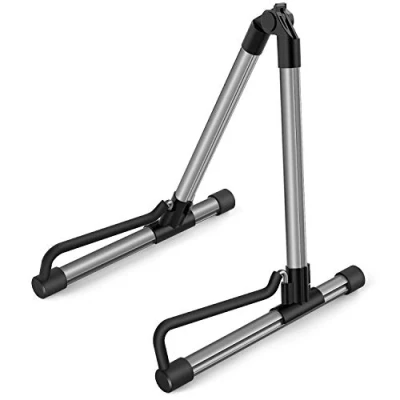 Image de Donner support de guitare acoustique, électrique pliable en métal, réglable pour mandoline, basse, banjo, ukulélé 76,2 cm et 101,6 (gris)
