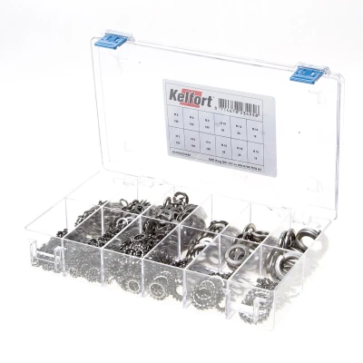 Afbeelding van Kelfort Assortimentsdoos ring RVS A2 DIN127 + DIN 6798