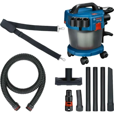 Image de BOSCH GAS 18 V 10 L aspirateur sans fil dans une boîte en carton avec un ensemble d&#039;accessoires 06019C6302