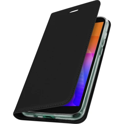Afbeelding van Dux Ducis Hoesje Met Pasjeshouder Geschikt voor Huawei Y5p Slim Softcase Bookcase Zwart