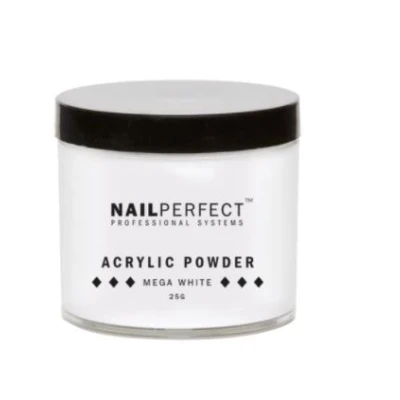 Afbeelding van Nail Perfect Basic Acrylic Powder Mega White 25 gr