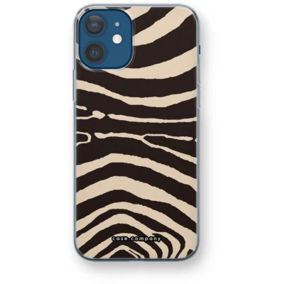 Afbeelding van Case Company® hoesje geschikt voor iPhone 12 mini Arizona Zebra Soft Cover Telefoonhoesje Bescherming aan alle Kanten en Schermrand