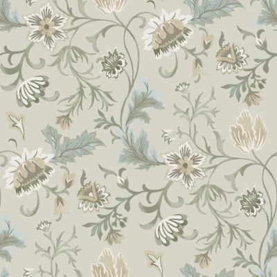 Afbeelding van ESTAhome behang vintage bloemen zand beige 139412 0.53 x 10.05 m