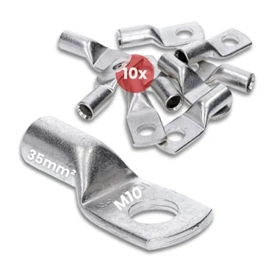 Afbeelding van 10 stuks Kalitec HR35 standaard buiskabelschoenen 35mm² M10 I zonder kijkgat Made in Germany