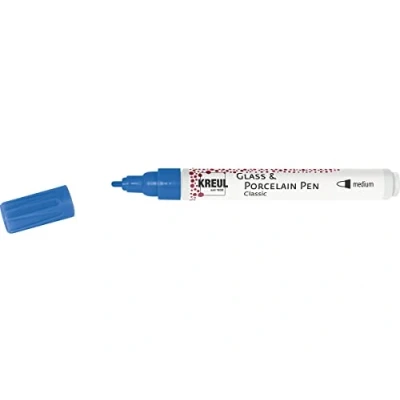 Afbeelding van Hobby Line Blauwe Porcelain Pen Glas en porseleinstift op waterbasis geschikt voor glas, porselein, metaal keramiek