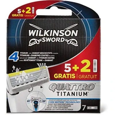 Afbeelding van Wilkinson sword Quattro titanium Core Motion 7 scheermesjes