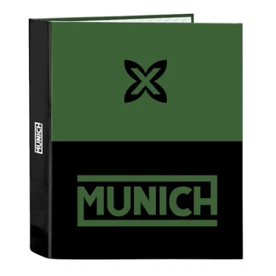 Afbeelding van Ringmap Munich Caviar Groen Zwart A4 27 x 33 6 cm