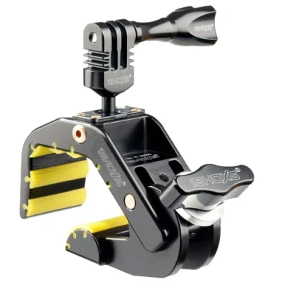 Afbeelding van iSHOXS Shark Fietsstuurhouder voor GoPro Hero 11 10 9 Max, DJI Osmo Apexcam en compatibele actiecamera&#039;s aluminium 28 65 mm zwart