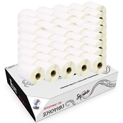 Afbeelding van Squuido 40 rollen S0904980 etiketten, compatibel met Dymo LabelWriter 4XL, 104 x 159 mm, 220 etiketten per rol