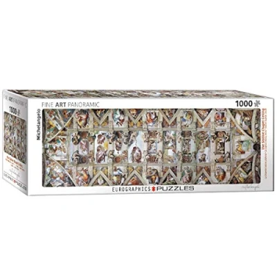 Afbeelding van Sixtijnse Kapel puzzel 1000 stukjes Michelangelo Panorama