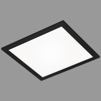 Afbeelding van Briloner Leuchten LED paneel, plafondlamp, plafondspot, 12 Watt, 1.300 lumen, 4.000 Kelvin, wit zwart
