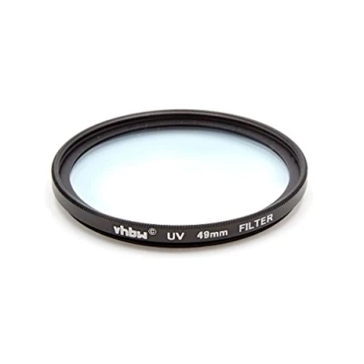 Afbeelding van vhbw Universele UV filter, compatibel met cameralens 49 mm schroefdraad beschermingsfilter, zwart