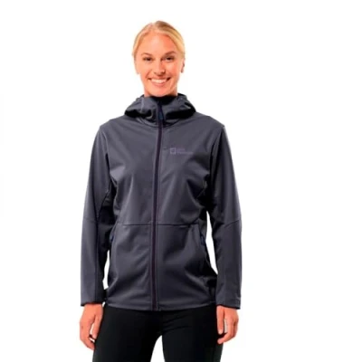 Afbeelding van Jack Wolfskin Feldberg Hoody Regenjas, Dames, Maat: Medium, Graphite