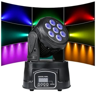 Afbeelding van ZKYMZL 7 x 12 W led RGBW (4 in 1) 9/14 CH kleurenlichteffect van DMX Control voor DJ Show Bar Party Wedding Disco KTV ...