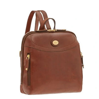 Afbeelding van The Bridge Story Donna Backpack brown Leren tas