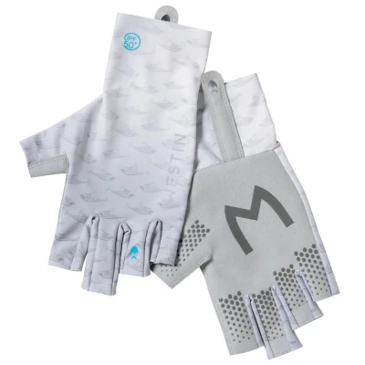 Afbeelding van Westin Solar UPF Half Finger Glove L Grey Vis handschoenen