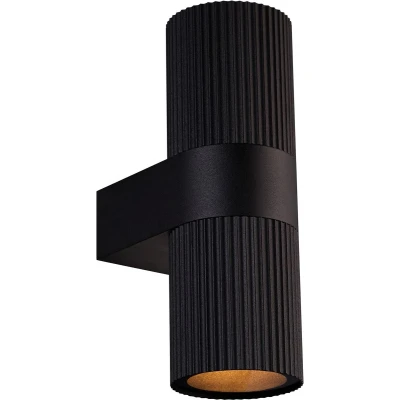 Afbeelding van Nordlux Kyklop ripple wandlamp 2xGU10 zwart
