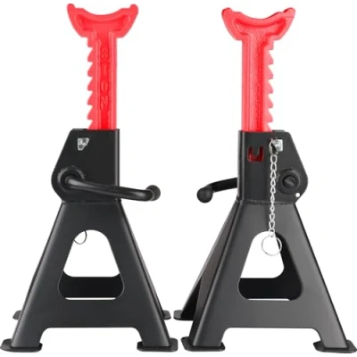Afbeelding van KS Tools 160.1250 Performance Set van 2 stalen assteunen met snelverstelling 3000 kg