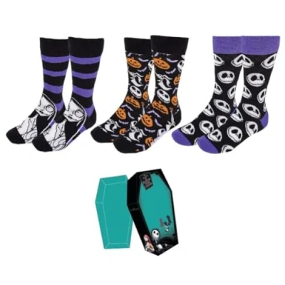 Afbeelding van Sokken The Nightmare Before Christmas 3 paar Één maat (36 41) Zwart