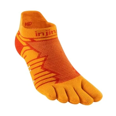 Afbeelding van Injinji Ultra Run No Show Midweight Padded Hardloopsokken Desert Orange 37 40