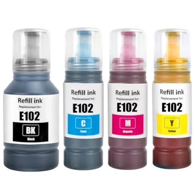 Afbeelding van SHUOLEI 102 Inkt Compatibel met Epson Inktfles Multipack voor ET 2700 2750 2751 2756 2850 2851 2856 3700 3750 4750 4850 T 48566