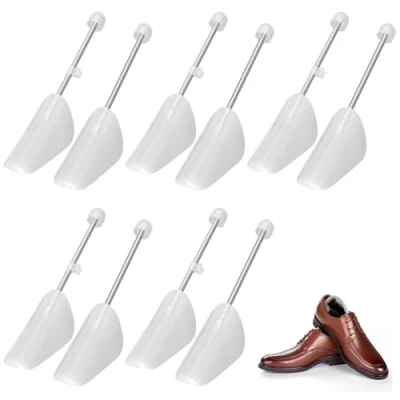 Afbeelding van MeoZynxadril 5 paar schoenspanners van kunststof, verstelbaar, voor volwassenen, boomschoenen, transparant, schoenspanner, heren, Kleur: transparant.