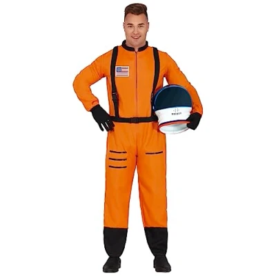 Afbeelding van Guirca Science Fiction &amp; Space Kostuum Air Holland Astronaut Man Oranje Maat 52 54 Carnavalskleding Verkleedkleding