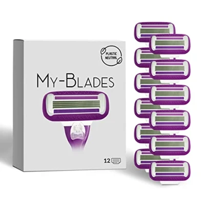 Afbeelding van Bladpatronen voor Gillette Venus, Plastic Neutraal, Swirl en Smooth, 12 x 4 bladige navulpatronen dames