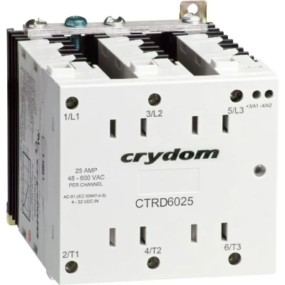Afbeelding van Crydom Halfgeleiderrelais CTRD6025 25 A Schakelspanning (max.): 600 V/AC Schakelend bij overbelasting 1 stuk(s)