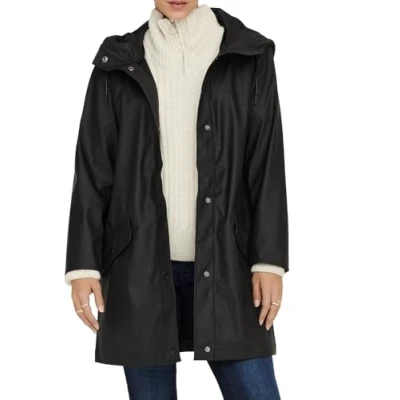 Image de ONLY Veste de Pluie ONLELISA Pluie, Noir (Black), XXL