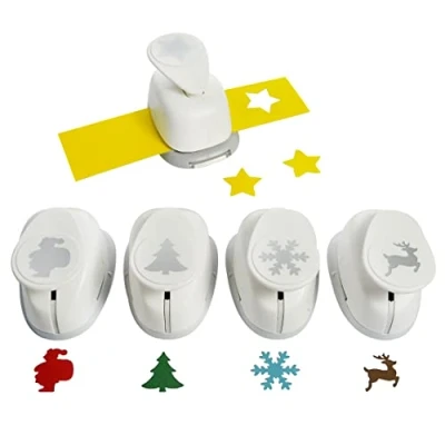 Afbeelding van Motivstanzer A689915 kerstset, kunststof, wit, 2,54 cm, 5 stuks