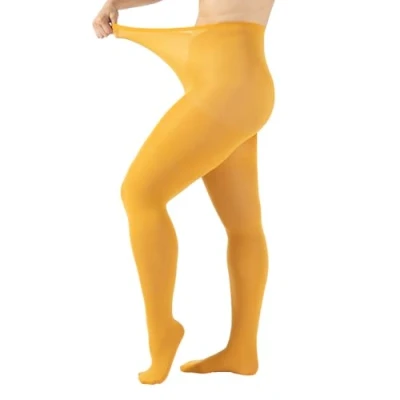 Afbeelding van CALZITALY panty, grote maten, ondoorzichtig, extra 60 DEN, L, XL, 2XL, 3XL, 4XL, Made in Italy, Oker