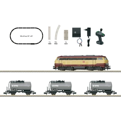 Afbeelding van MiniTrix T11160 Digitale startset goederentrein met locomotief BR 217