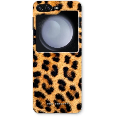 Afbeelding van Case Company® hoesje geschikt voor Samsung Galaxy Z Flip5 Luipaard Soft Cover Telefoonhoesje Bescherming aan alle Kanten en Schermrand