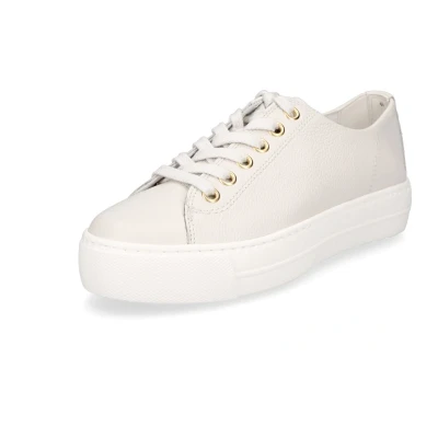 Afbeelding van Paul Green Sneakers laag, Dames, Maat: 38, Maincalf ivory gold Leer
