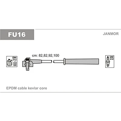 Afbeelding van JANMOR FU16 Bougiekabelset FORD: KA Hatchback, Sierra Mk2 Estate, Hatchback
