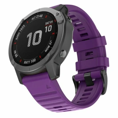 Afbeelding van Siliconen bandje Paars Garmin Quatix 7X / 6X &amp; Tactix 7 (pro)