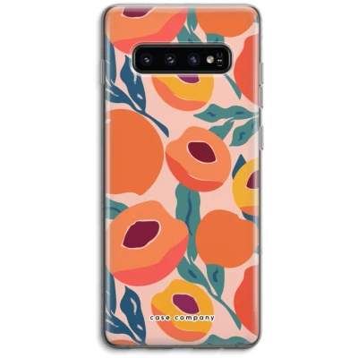 Afbeelding van Case Company® hoesje geschikt voor Samsung Galaxy S10 4G Perzik Soft Cover Telefoonhoesje Bescherming aan alle Kanten en Schermrand