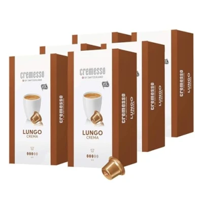 Afbeelding van Cremesso Lungo Crema koffiecapsules, 96 verpakkingen van 16 stuks