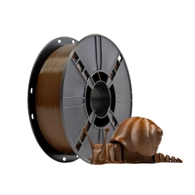 Afbeelding van PLA Plus (PLA+) filament 1,75 mm voor 3D printers, maatnauwkeurigheid +/ 0,02 mm, spoel 1 kg, printerfilament, bruin