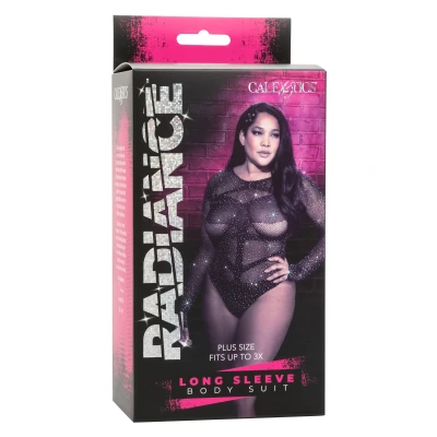 Afbeelding van CalExotics Radiance Plus Size Long Sleeve Body Suit Zwart