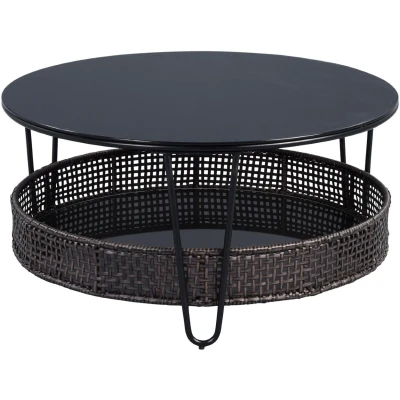 Afbeelding van M2 Kollektion Sofia Glazen Salontafel Zwart
