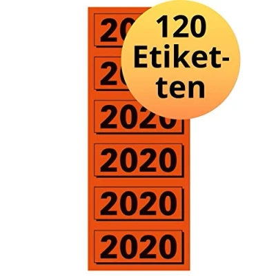 Afbeelding van Rugetiket Elba 2020 57x25mm rood Zak a 120 stuk