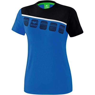 Afbeelding van 5 C T shirt dames new royal/zwart/wit / 34