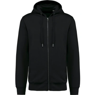 Afbeelding van Kariban Ecologische uniseks sweater met capuchon en rits K4008 Black