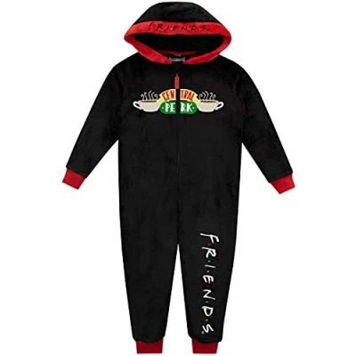 Afbeelding van FRIENDS Onesie fleece meisjes Central Perk, zwart.