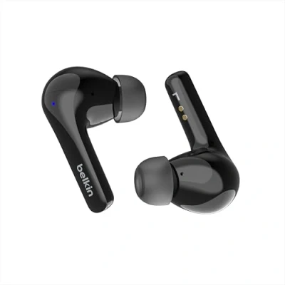 Image de Belkin SoundForm Motion Écouteurs sans fil avec micro intra auriculaire Bluetooth Suppresseur de bruit actif isolation acoustique noir