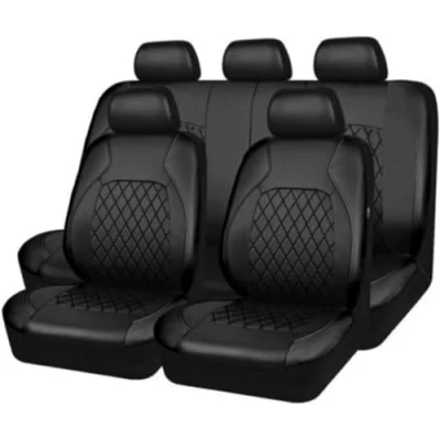 Afbeelding van MAXZIZ autostoelhoezen voor Dacia Duster (HS) 2011 2016, leer waterdicht volledige set en achterstoelhoezen ademende